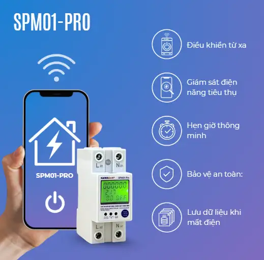 Điều Khiển Bật/Tắt Toàn Bộ Hệ Thống Điện Bằng Điện Thoại Mọi Lúc, Mọi Nơi Với SPM01-PRO