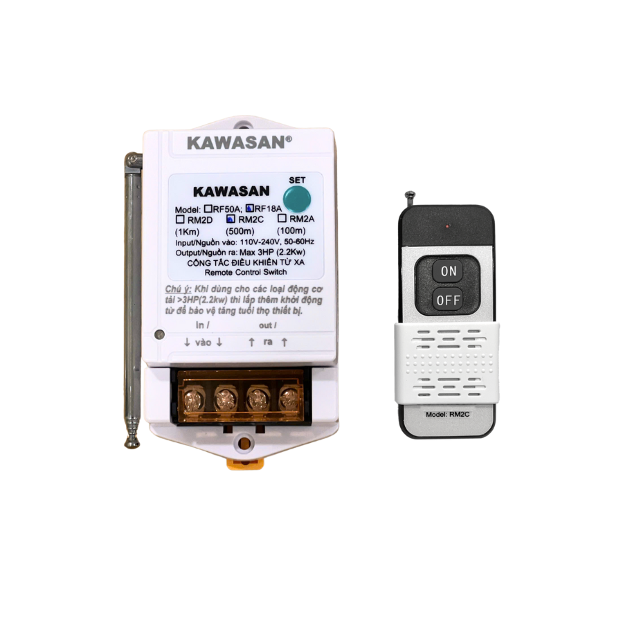 Công tắc điều khiển từ xa 1 kênh Kawasan RF18A-RM2C