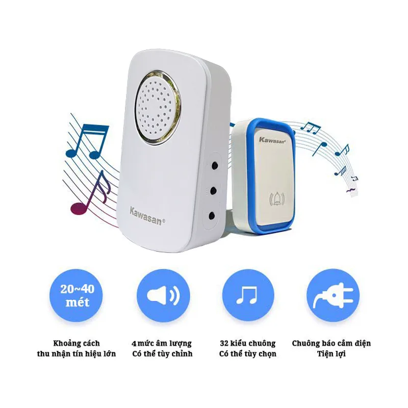 Chuông Cửa Không Dây Kawasan DB668D