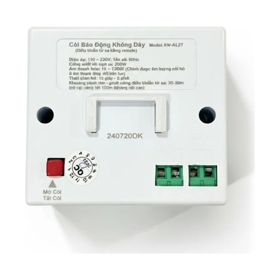 Combo Báo Động Không Dây Kawasan AL27-2RM-D28 (Còi + 2 Remote + Đầu Dò)