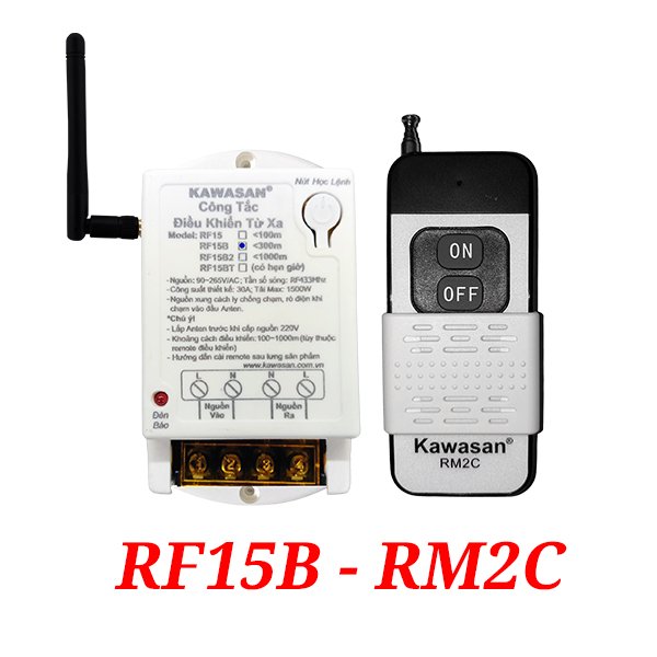 Công tắc điều khiển từ xa Kawasan RF15B-RM2C – hình sản phẩm